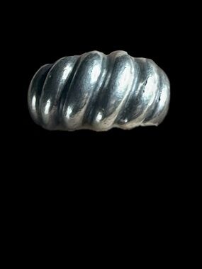 James Avery Ribbed Dome Silver Ring